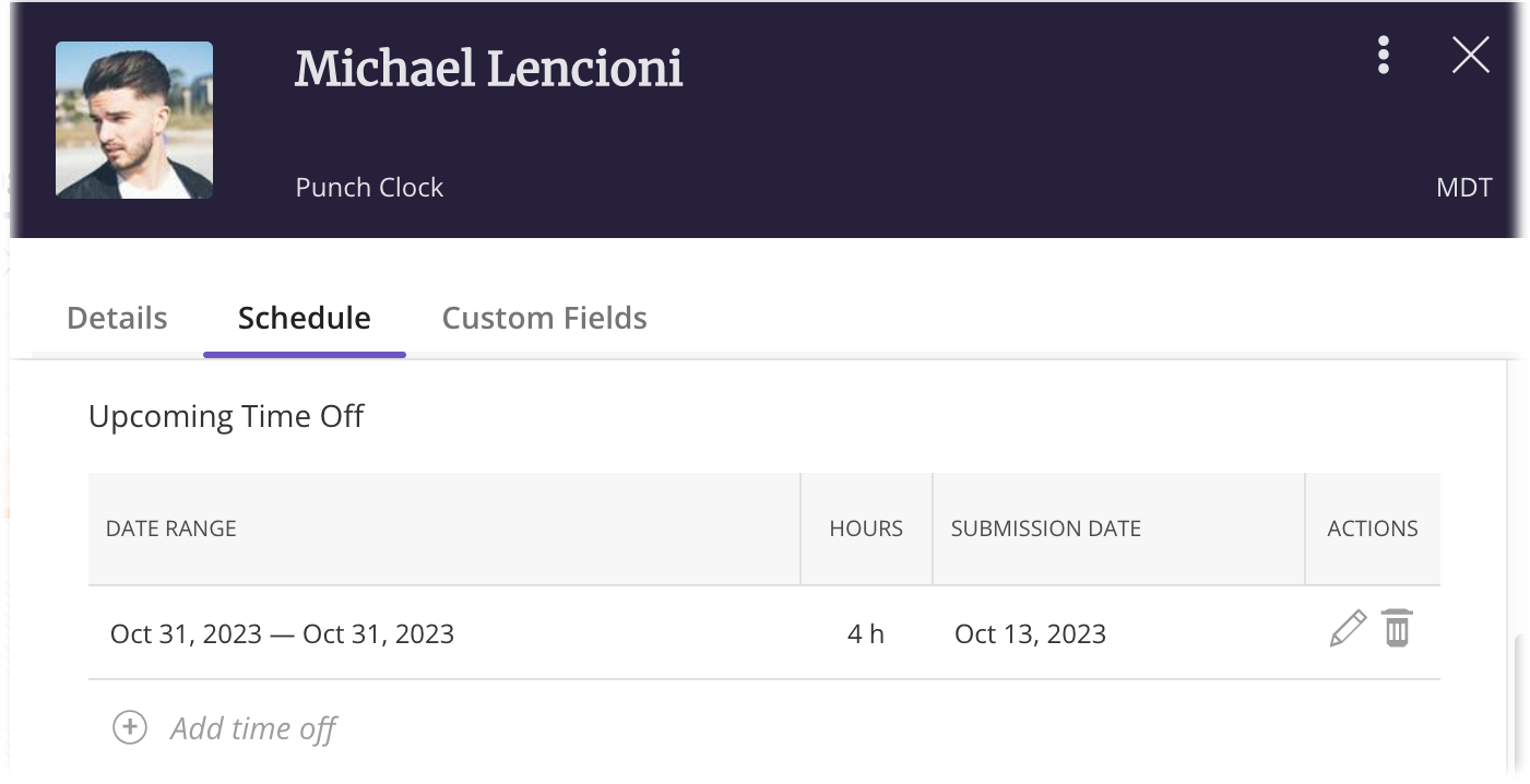 Upcoming Time Off in the User Details Side Panel.png