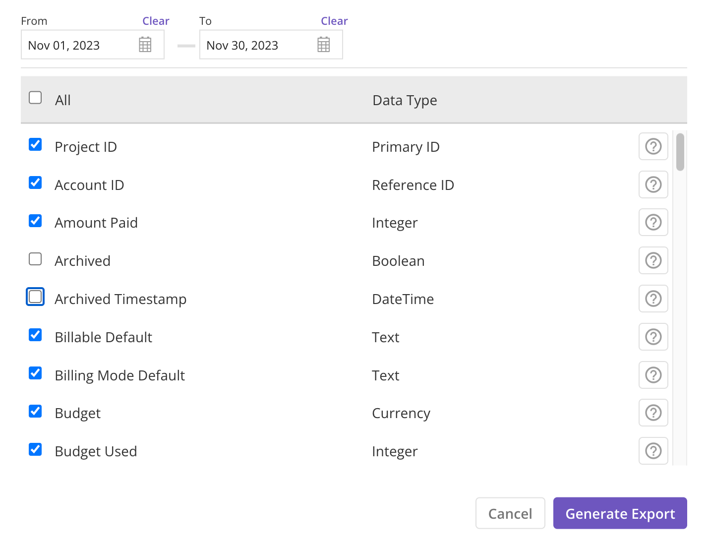 Deselect Fields in Data Exporter.png