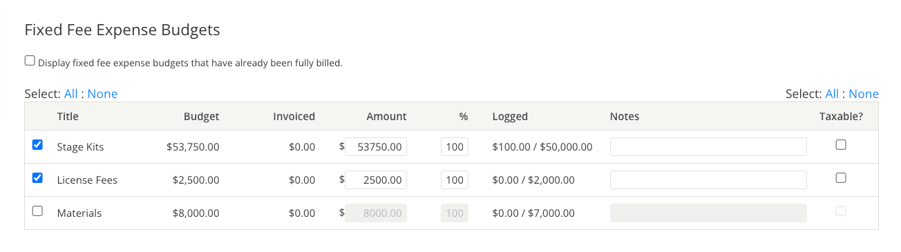 invoice - fixed fee expense budgets section.png