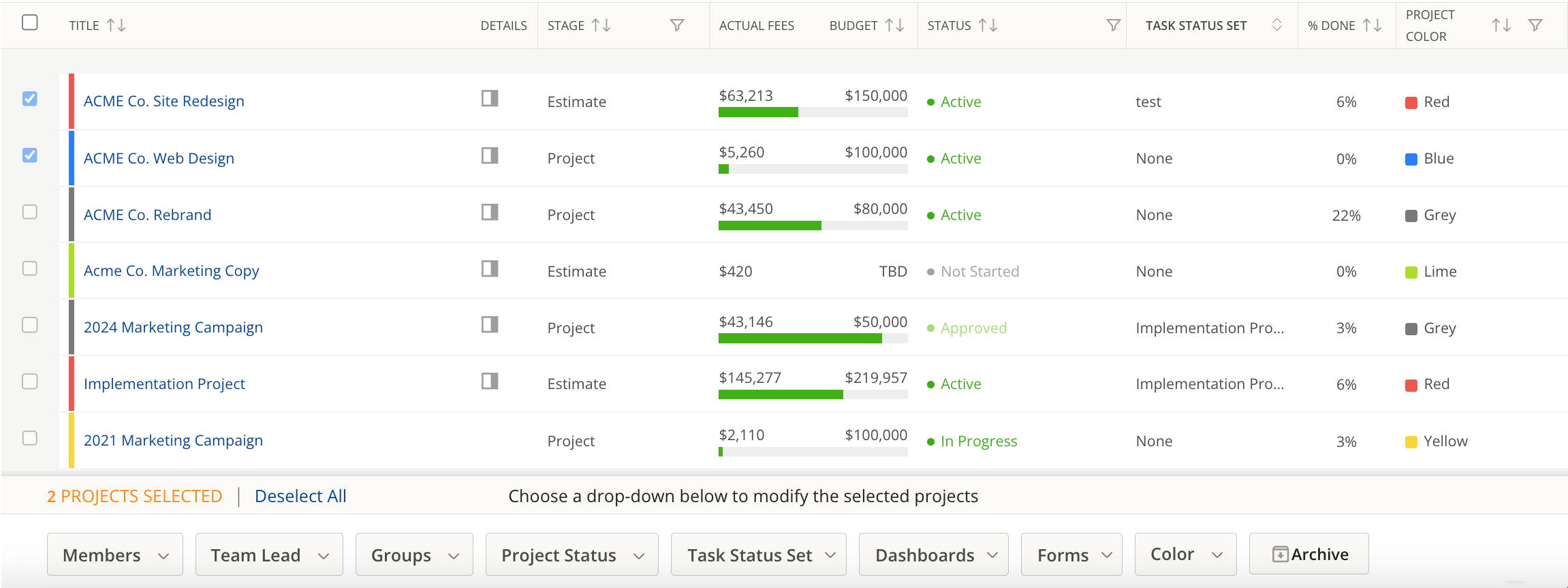 Project List Table with Bulk Actions Visible.png