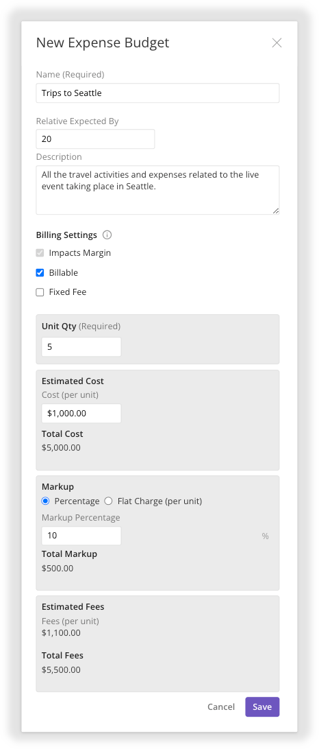 create expense budget in template2.png