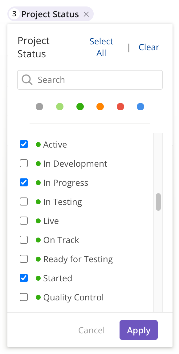 Project Status Filter with selections.png