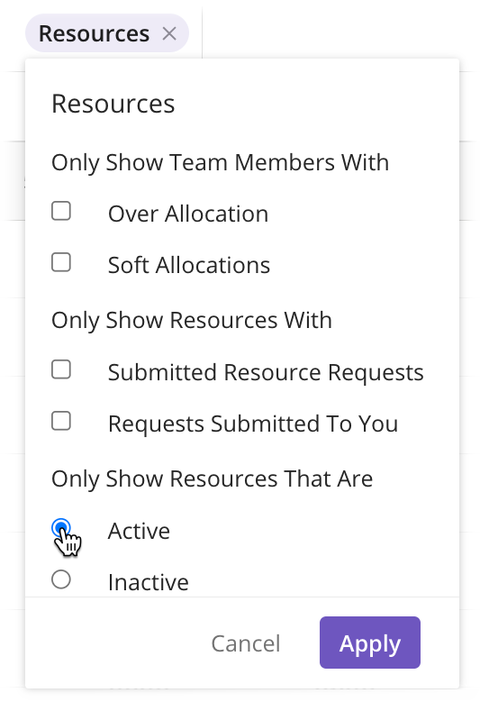 Filter on Active or Inactive Resources.png