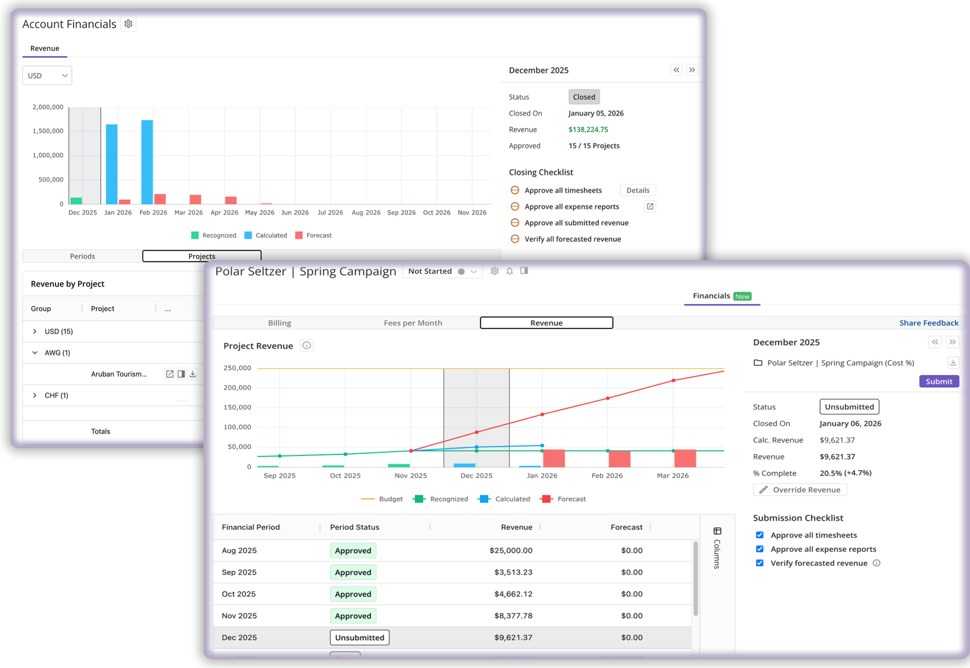 Account Financials and Project Revenue Pages.png